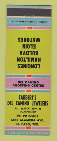 Matchbook Cover - Tabbert's El Camino Jewelry El Paso TX