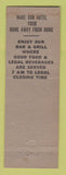 Matchbook Cover - Hotel Kepler Meadville PA