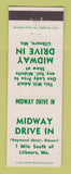 Matchbook Cover - Midway Drive In Movies Lilbourn MO