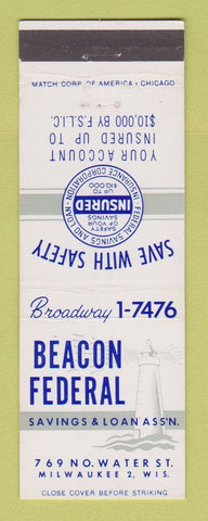 Matchbook Cover - Beacon Federal Savings Milwaukee WI