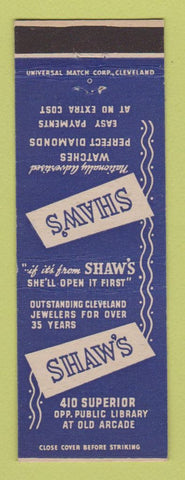Matchbook Cover - Shaw's Jewelry Cleveland OH