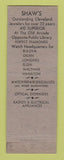 Matchbook Cover - Shaw's Jewelry Cleveland OH