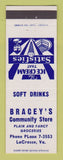 Matchbook Cover - Bracey's Community Store La Crosse VA grocery