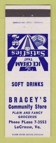 Matchbook Cover - Bracey's Community Store La Crosse VA grocery