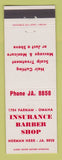 Matchbook Cover - Insurance Barber Shop Omaha NE WEAR