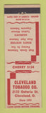 Matchbook Cover - Cleveland Tobacco Company Cleveland OH