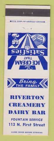 Matchbook Cover - Riverton Creamery Dairy Bar WY?