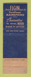 Matchbook Cover - Elgin Watches Frederick's Jewelry Erie PA