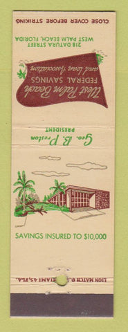 Matchbook Cover - West Palm Beach Federal Savings and Loan FL