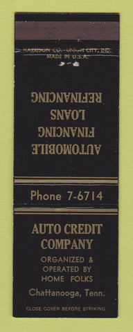 Matchbook Cover - Auto Credit Company Loans Chattanooga TN
