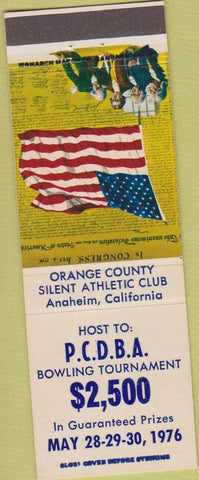 Matchbook Cover - Orange Athletic Club Anameim CA Bowling