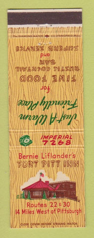 Matchbook Cover - Bernie Liflander's Fort Pitt Inn Pittsburgh PA area