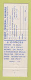 Matchbook Cover - First Federal Savings and Loan St Petersburg FL