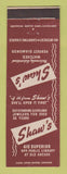 Matchbook Cover - Shaw's Jewelry Cleveland OH