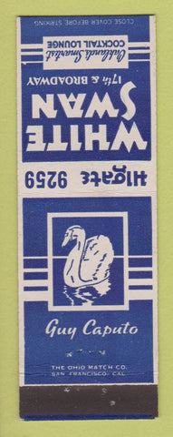 Matchbook Cover - White Swan Cocktail Lounge Oakland CA