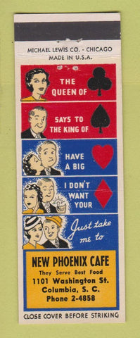 Matchbook Cover - New Phoenix Cafe Columbia SC