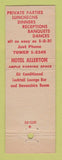 Matchbook Cover - Hotel Allerton Cleveland OH