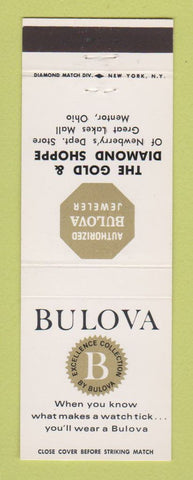 Matchbook Cover - Bulova Watches Gold Diamond Shoppe Mentor OH