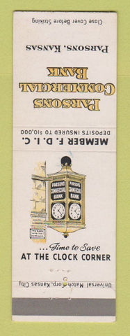 Matchbook Cover - Parsons Commercial Bank Parsons KS