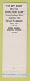 Matchbook Cover - Parsons Commercial Bank Parsons KS