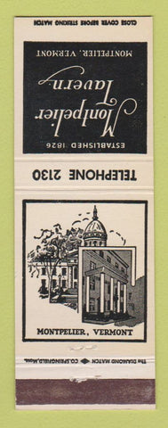 Matchbook Cover - Montpelier Tavern VT low phone #