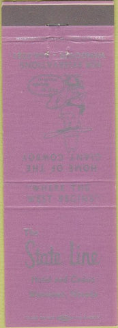 Matchbook Cover - State Line Hotel  and  Casino Wendover NV