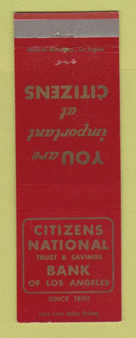 Matchbook Cover - Citizens National Bank Los Angeles CA WEAR