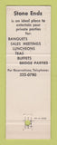 Matchbook Cover - Stone Ends Restaurant Attleboro MA WEAR