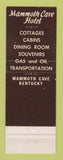 Matchbook Cover - Mammoth Cave Hotel Mammoth Cave KY