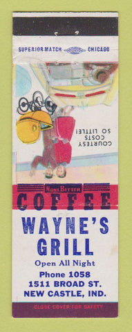 Matchbook Cover - Wayne's Grill New Castle IN