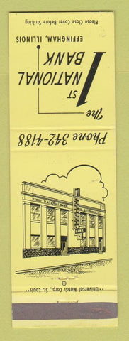 Matchbook Cover - 1st National Bank Effingham IL