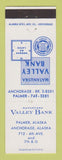 Matchbook Cover - Matanuska Valley Bank Palmer Anchorage AK