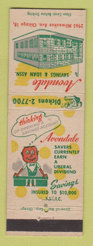 Matchbook Cover - Avondale Savings and Loan Chicago IL