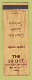 Matchbook Cover - The Skillet Salt Lake City UT restaurant
