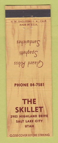 Matchbook Cover - The Skillet Salt Lake City UT restaurant