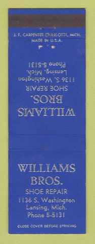 Matchbook Cover - Williams Bros Shoe Repair Lansing MI