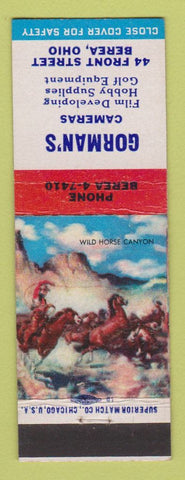 Matchbook Cover - Gorman's Cameras Berea OH
