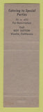 Matchbook Cover - Visalia Moose Orchid Room club CA