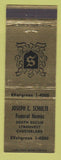 Matchbook Cover - Joseph Schulte Funeral Home Cleveland OH