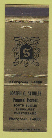 Matchbook Cover - Joseph Schulte Funeral Home Cleveland OH