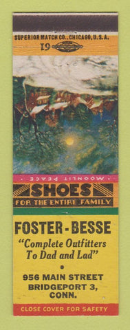 Matchbook Cover - Foster Besse Men's Clothes Bridgeport CT Christmas