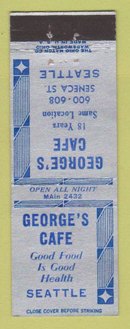 Matchbook Cover - George's Cafe Seattle WA