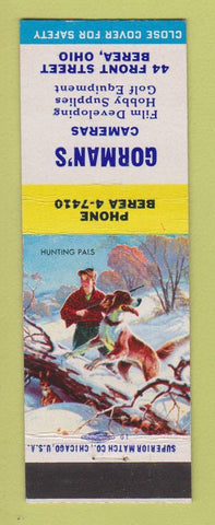 Matchbook Cover - Gorman's Cameras Berea OH