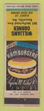 Matchbook Cover - Williams Corner Restaurant Rossville GA hamburgers