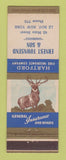 Matchbook Cover - Hartford Insurance Ernest Townsend Le Roy NY