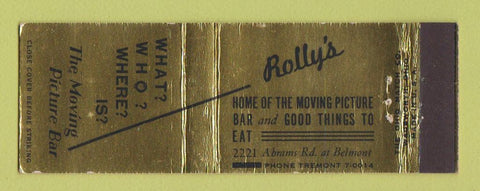 Matchbook Cover - Rolly's Restaurant Chicago IL