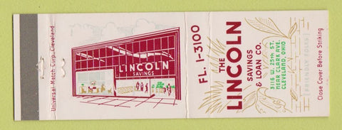 Matchbook Cover - Lincoln Savings and Loan Cleveland OH WEAR