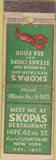 Matchbook Cover - Skopas Restaurant Lobster New York NY