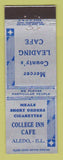 Matchbook Cover - College Inn Cafe Aledo IL