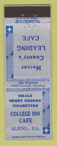 Matchbook Cover - College Inn Cafe Aledo IL